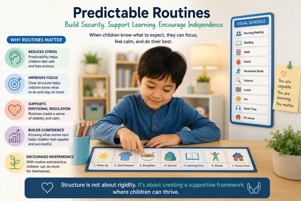 how schools can use predictable routines